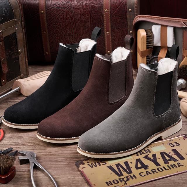 Detalle de SL-Saint Chelsea en cuir de vache fait main – bottes homme à enfiler