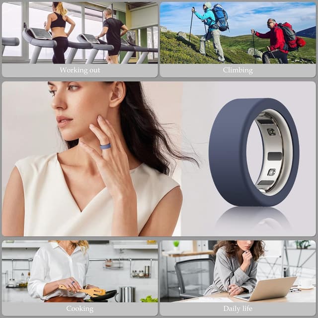 Detalle de Hexasider 15pcs silicone ring covers for Oura Ring Gen 3/Gen 4 (and Ultrahuman Ring AIR) – size L (12/13/14/15)