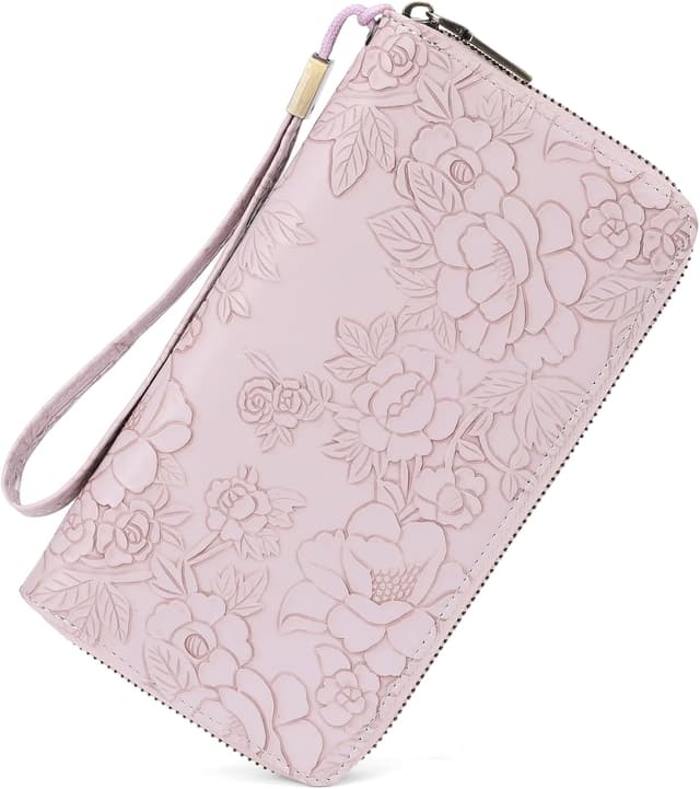 Thumbnail 6 de SENDEFN RFID leather women’s wallet with wristlet — large capacity clutch purse