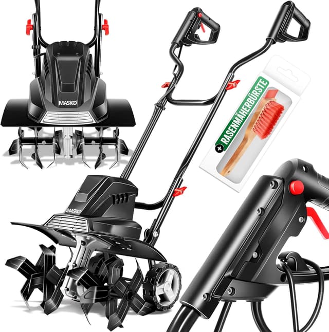 Detalle de MASKO® Motorhacke elektrisch 1.500 W, Arbeitsbreite 40 cm – 24 rotierende Messer mit klappbarem Handgriff