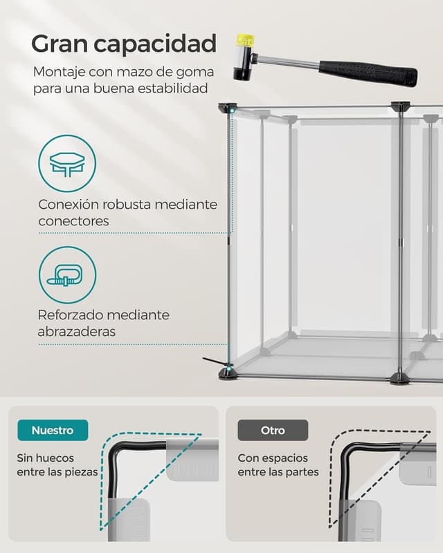 Thumbnail 5 de SONGMICS LPC007W01 Valla para Mascotas 145x72