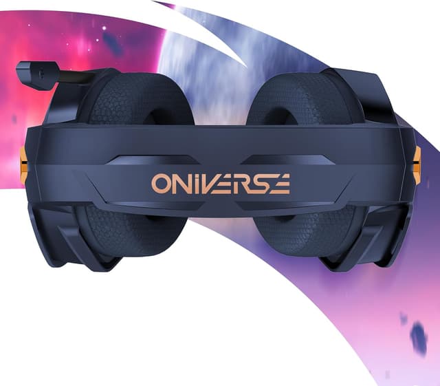 Detalle de Oniverse Gaming-Headset Nebula Abyss Blau für PS5/PS4, Switch 2, Xbox, PC & Mac – kabelgebunden mit 50-mm-Lautsprechern