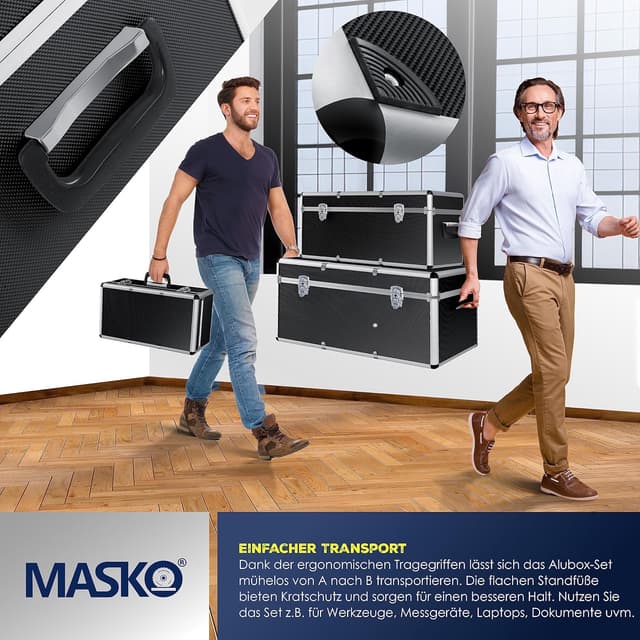 Detalle 2 de Masko 3er SET Alu Boxen 200 L