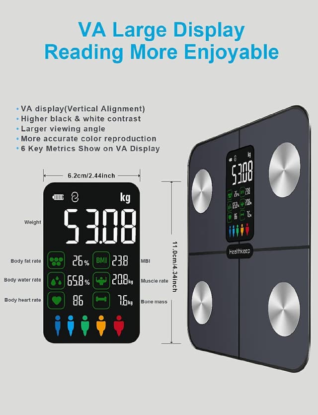 Thumbnail 2 de Healthkeep Körperfettwaage mit Herzfrequenz