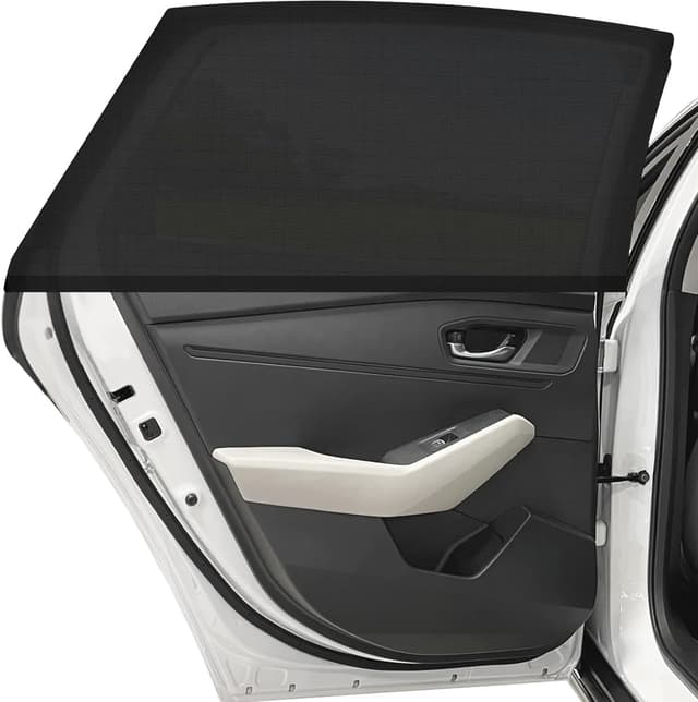 Detalle de Sonnenschutz Auto Baby CNMTCCO – 2-teiliges Auto-Netz mit UV- und Blendschutz für die Heckscheibe