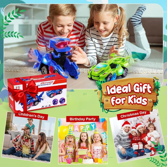 Thumbnail 6 de Yellcetoy Dinosaur Transforming Car 8in