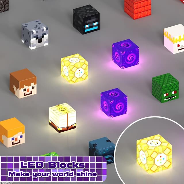 Detalle de Annexfun 200PCS Magnetic Blocks with Light-Up Magnetic Cubes (STEM Building Set for Ages 3+)