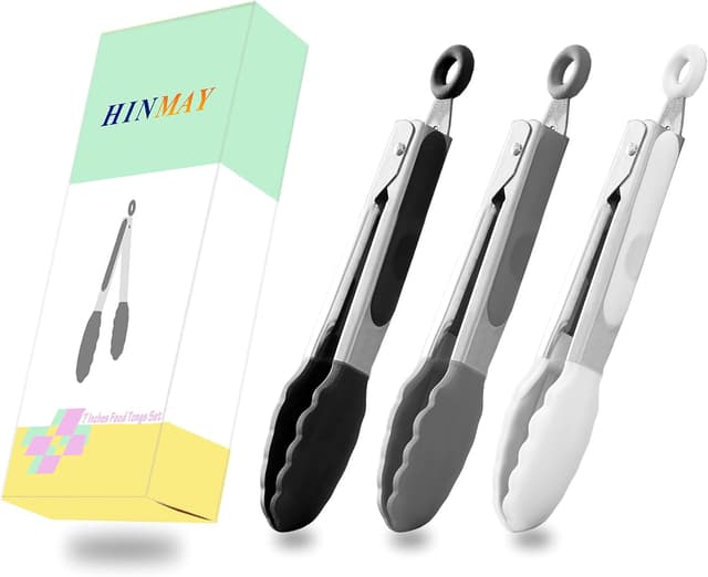 Thumbnail 4 de HINMAY Small Silicone Tongs 7‑Inch set of 3 🍴