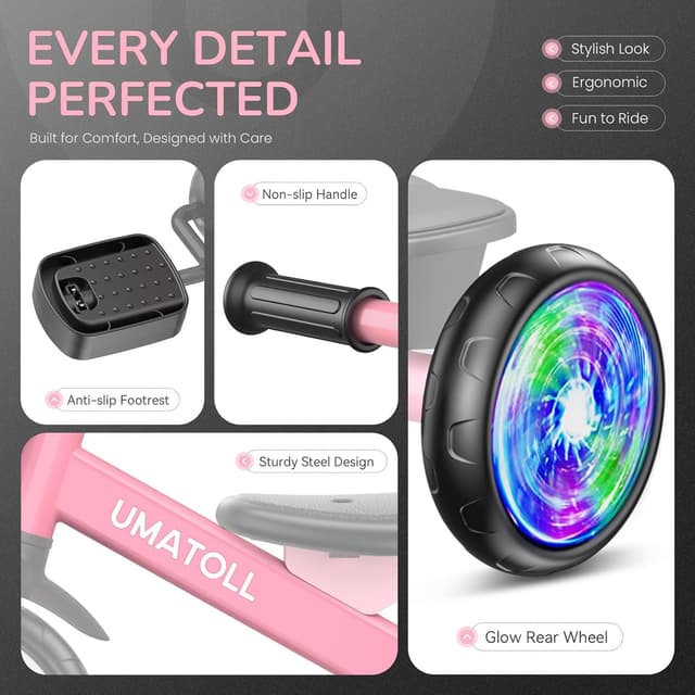 Thumbnail 6 de Umatoll Tricycle for Toddlers 2-5, adjustable trike