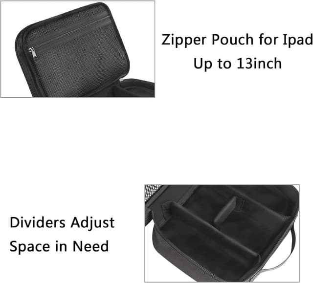Detalle de MATEIN Kabel Organizer Tasche (groß) – wasserabweisende Elektronik-Reise-Tasche für iPad bis 12,9 Zoll, Ladegerät & mehr
