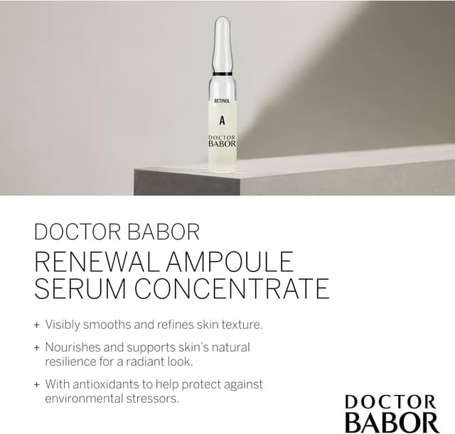 Detalle 2 de BABOR Doctor Babor Renewal Fiale Sierico Concentrato con retinolo incapsulato, bakuchiol e tripeptide (7 x 2 ml)