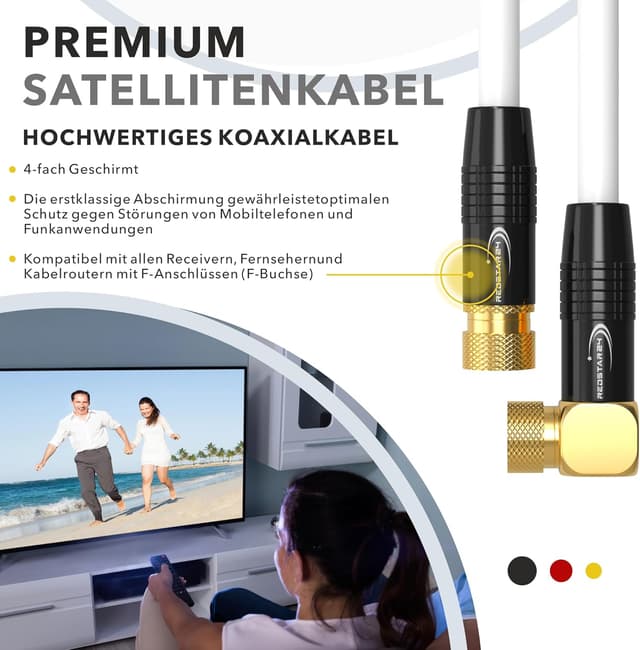 Detalle de RedStar24 5 m SAT Antennenkabel für HDTV