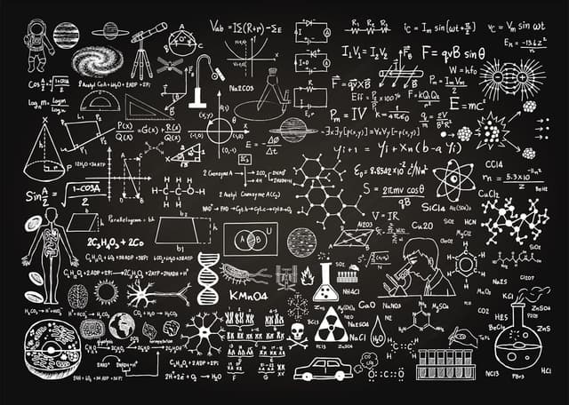 Detalle de BELECO 1.5x1m Fabric Science Theme Blackboard Backdrop (Classroom, Chemistry, Maths & Physics)