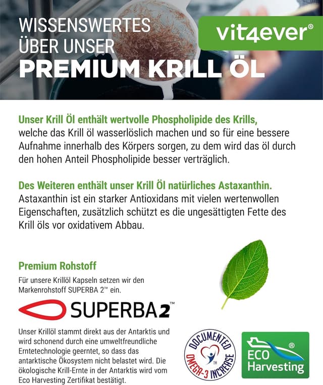 Detalle de vit4ever Krillöl 120 Kapseln