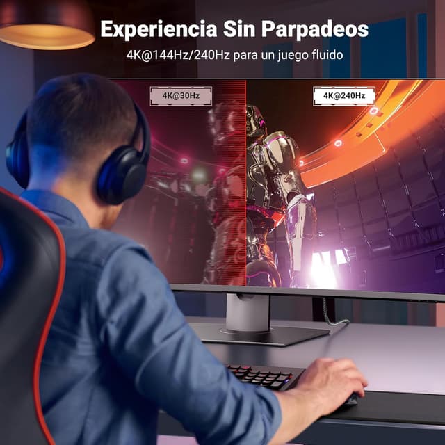 Detalle de UGREEN Cable USB C a DisplayPort 1.4 3M 8K@60Hz