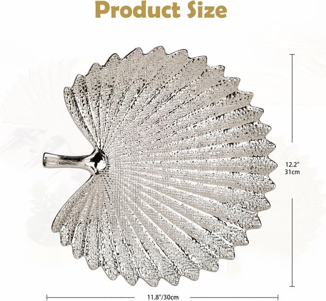 Detalle de Oairse Silver Leaf jewellery tray 30 x 30 cm