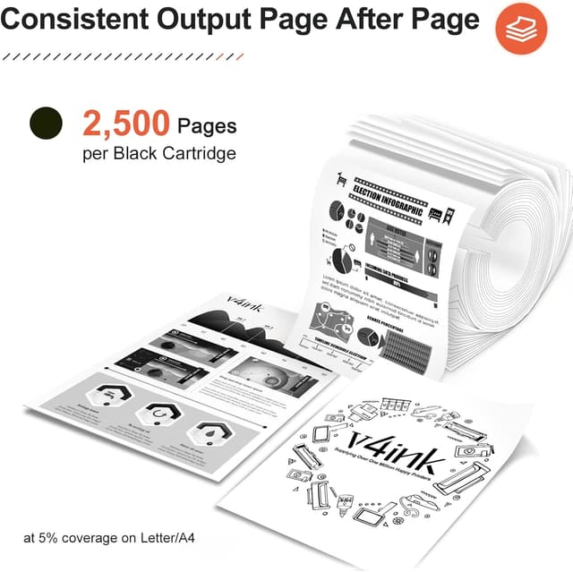 Detalle de v4ink 1 Pack Noir Toners compatibles Brother TN241/TN245 pour imprimantes HL & MFC