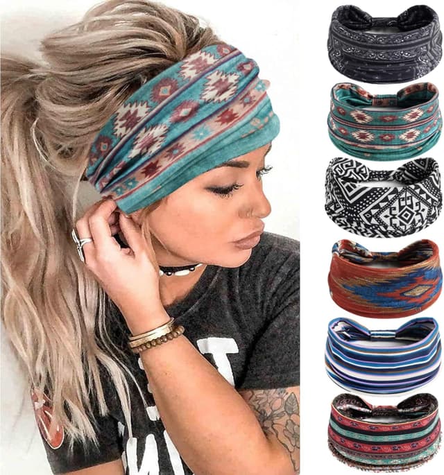 Thumbnail 6 de AIZIYIN P6COLOR3 cotton flower turban headband 🎀