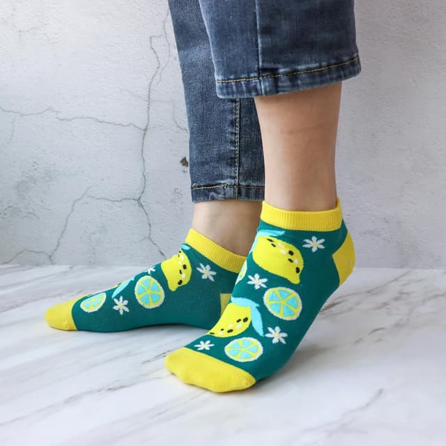 Detalle de Jeasona 10/12 Paar lustige Sneaker-Socken für Damen (35–42), Baumwolle – bunte kurze Alltagssocken