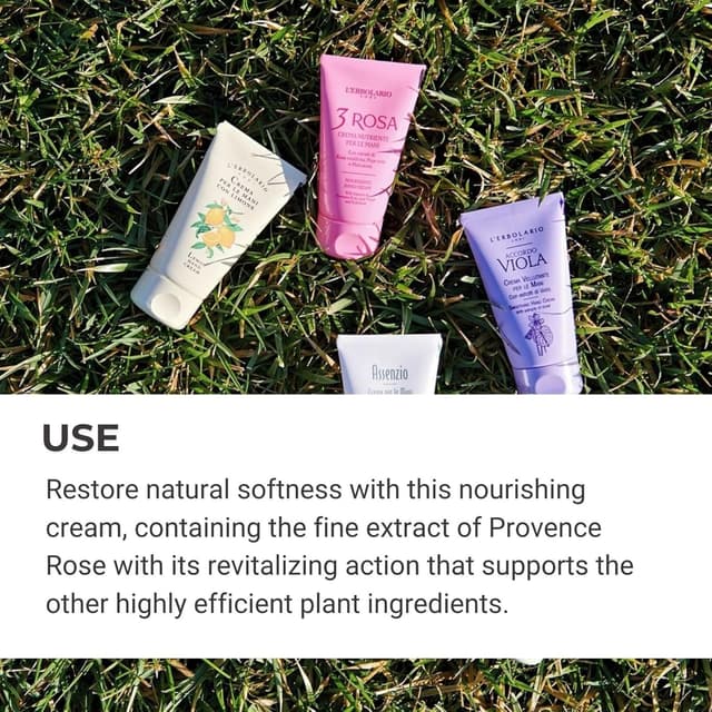 Detalle de L’Erbolario Rose — Crème mains parfumée nourrissante unisexe
