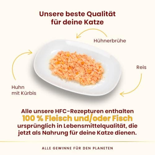 Detalle 2 de Almo Nature HFC Natural Poulet Potiron, nourriture humide pour chat adulte, 24 boîtes de 70 g 🐱