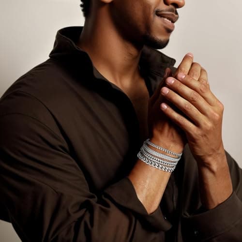 Detalle 2 de Esmoly pulsera hombre 316L 21 cm