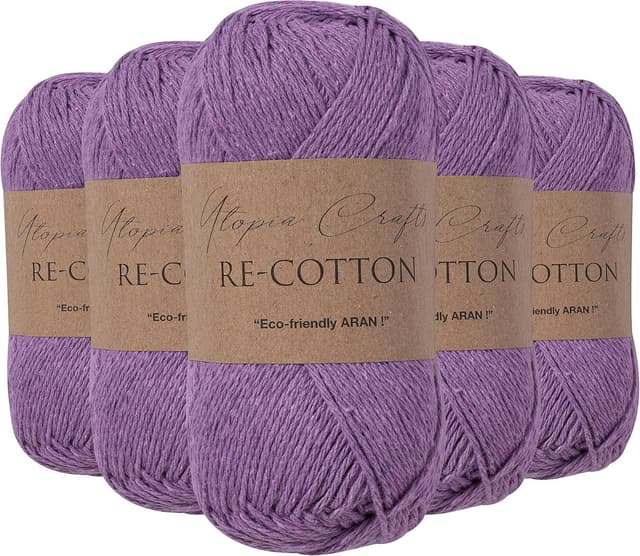 Thumbnail 4 de Lot de 5 pelotes Utopia Crafts Re-Cotton 100 g
