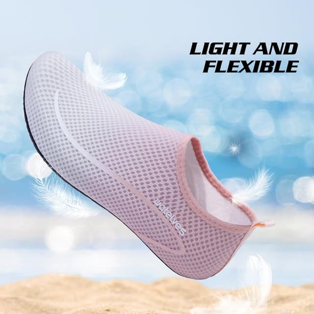 Detalle 2 de Swim Water Shoes Aqua Socks Barefoot mesh water shoes with non-slip rubber sole