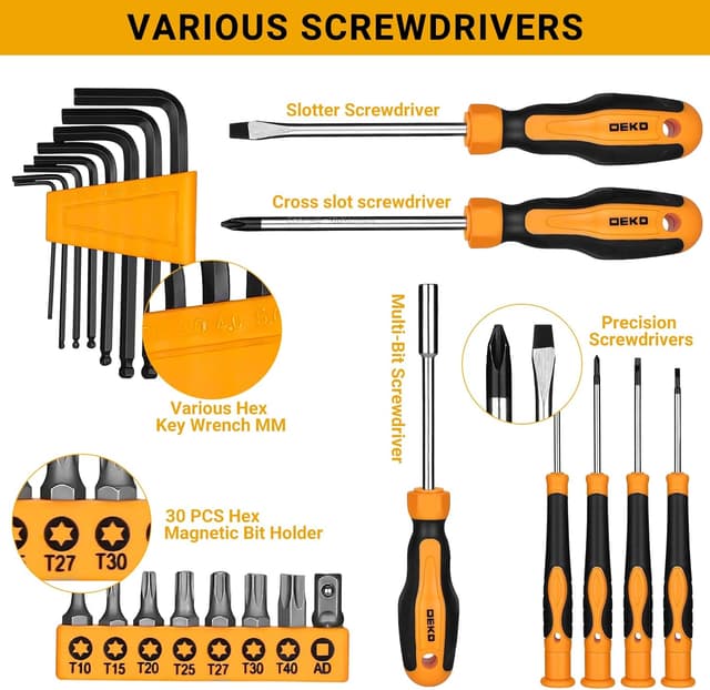 Thumbnail 2 de DEKO 138-Piece Home Tool Kit — DIY Toolbox