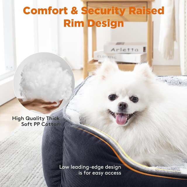 Detalle 2 de MIXJOY Medium Dog Bed 64x53 cm — washable cosy bed