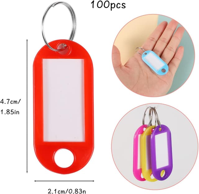 Detalle 2 de Yoosso Schlüsselanhänger 100 Stück 5×2,2 cm 🔑