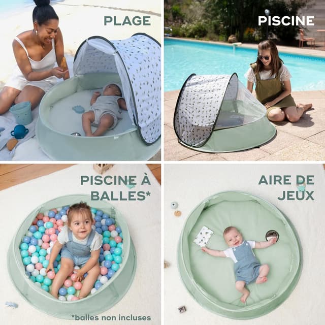 Detalle de Babymoov Aquani Provence — aire de jeux 3 en 1 anti-UV FPS 50+ avec moustiquaire et point d’eau