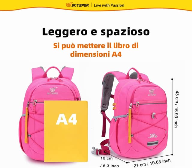 Detalle de SKYSPER zaino trekking bambini 12 L
