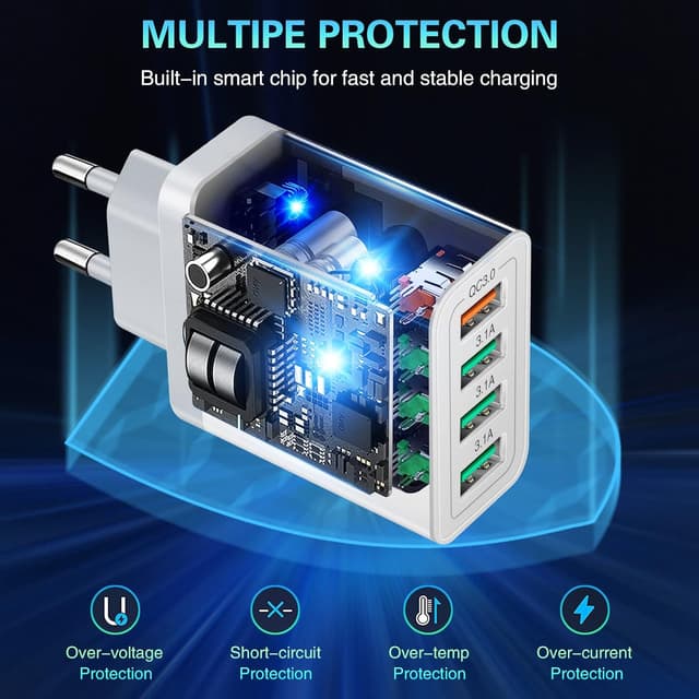 Thumbnail 2 de Schnelles USB Ladegerät 4-Port 33W