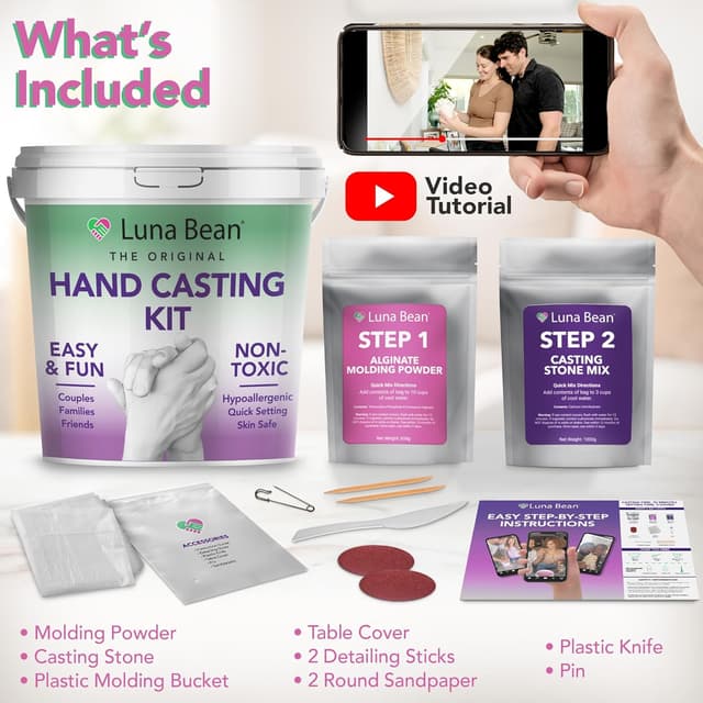 Thumbnail 5 de Luna Bean Hand Casting Kit 2 Hands 🖐