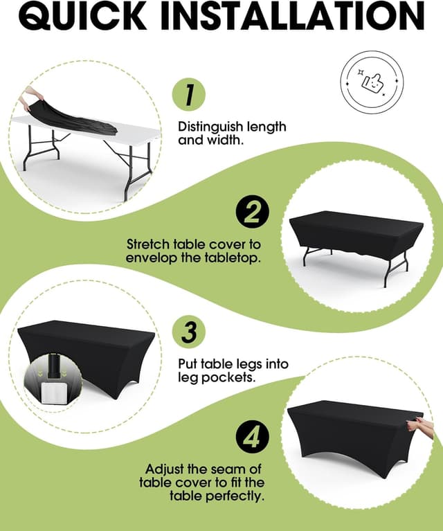 Detalle 2 de Pureegg Spandex Tablecloth 6ft Fitted