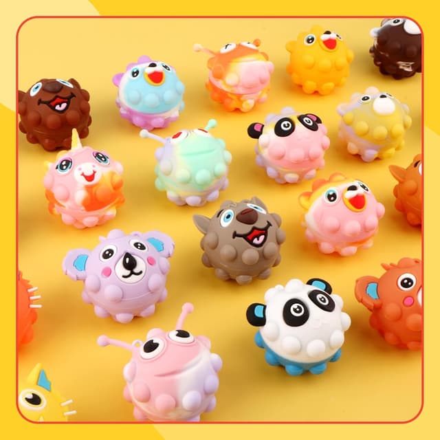 Thumbnail 6 de KissFree Animal Pop Balls, 24 Pack Fidget Toys