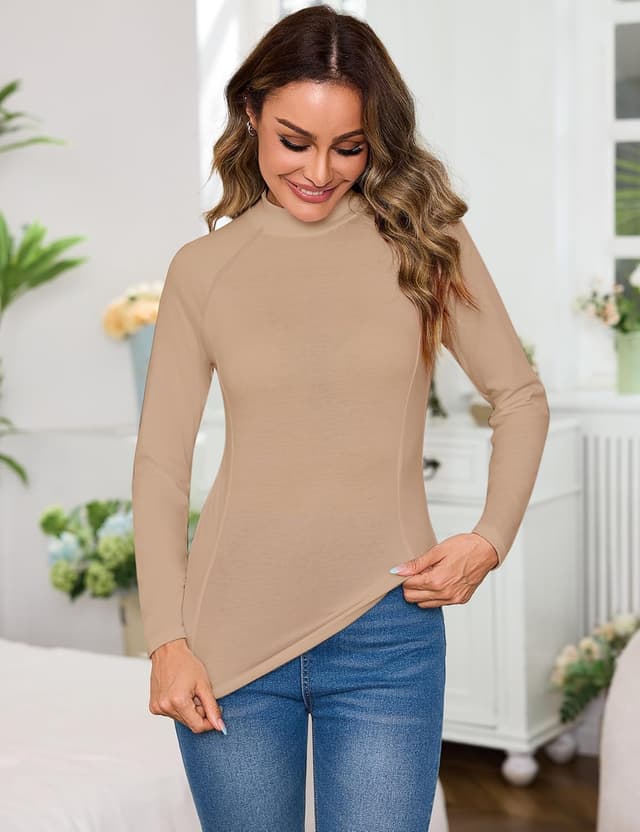 Detalle 2 de Terecey Haut thermique femme à col rond sous pull manches longues