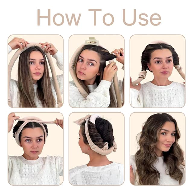 Thumbnail 2 de Heatless Lockenwickler Über Nacht 60"