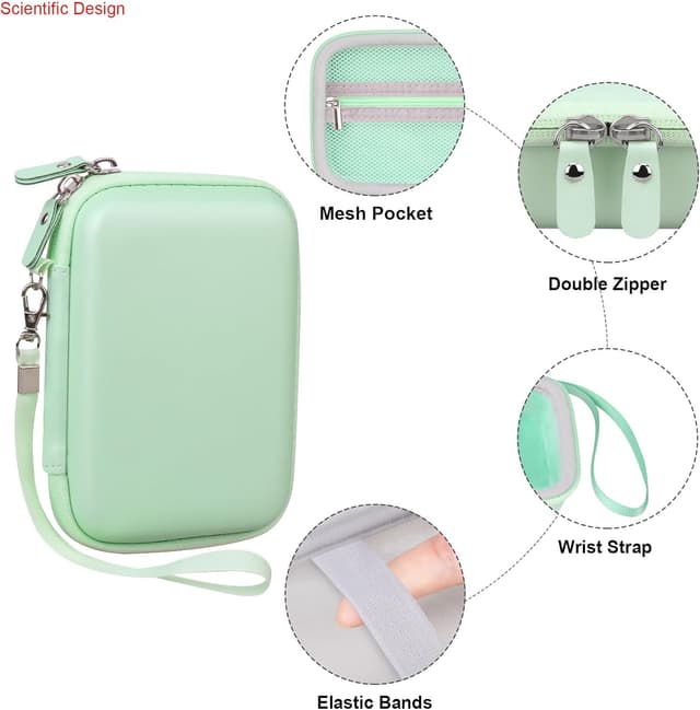 Detalle 2 de Elonbo Hard Case for Kodak Mini Shot 2 / Kodak Mini 2 Retro 4PASS portable instant photo printer – Green