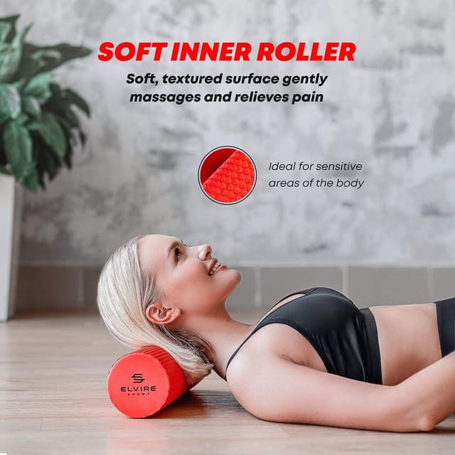 Detalle de ELVIRE SPORT Elvire Sport Foam Roller Set with Massage Ball | Deep Tissue Recovery for Back, Legs, Neck & Plantar Fasciitis