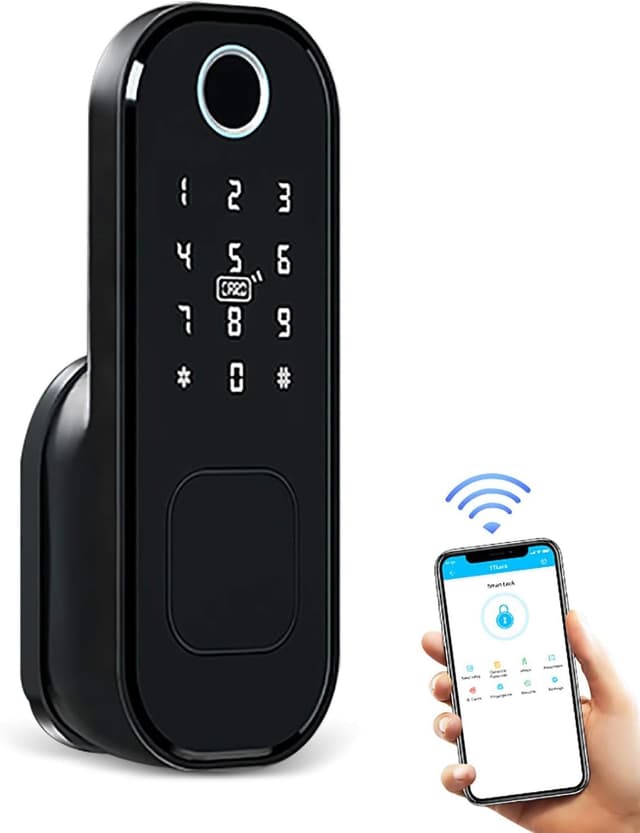 Detalle 2 de Wolf Guard TT01 serrure intelligente étanche 5 en 1 (TTlock) noire, compatible Alexa et Google