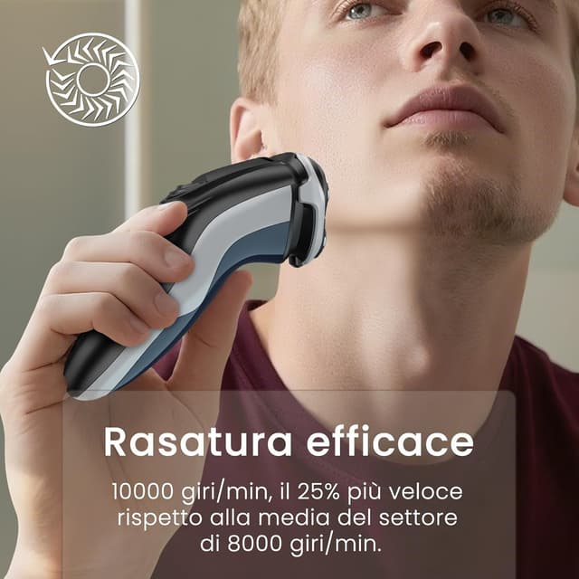 Detalle de SweetLF Rasoio elettrico uomo 9000 RPM