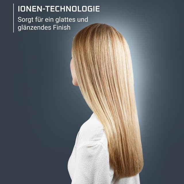 Detalle de Rowenta Thermoglide Haarglätter Titanium-Beschichtung SF5120E0 – 5 Temperaturstufen für glattes Styling