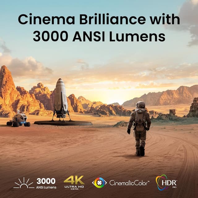 Detalle de BenQ TK705STi proiettore 4K HDR a tiro corto con Google TV, 3000 ANSI lumen e HDMI 2.1