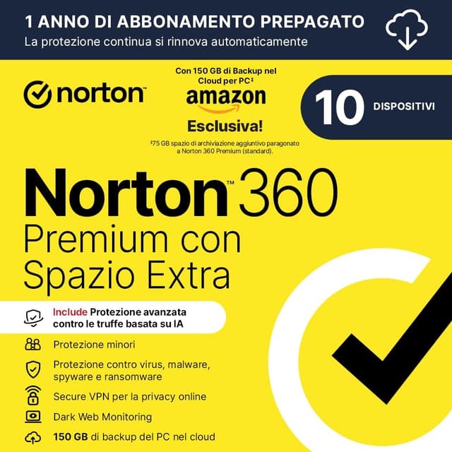 Imagen de Norton 360 Premium antivirus 10 dispositivi, 75 GB cloud en OfertitasTOP