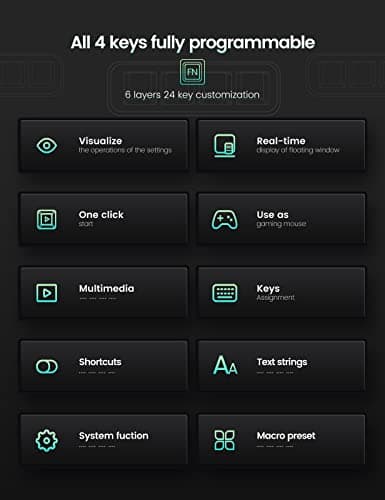 Detalle 2 de VAYDEER teclado macro con 4 teclas NKRO