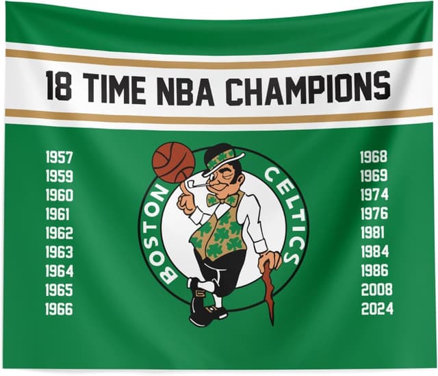 Detalle de Northwest 2024 NBA Champions Boston Celtics Printed Wall Hanging Tapestry (34 x 40 in)