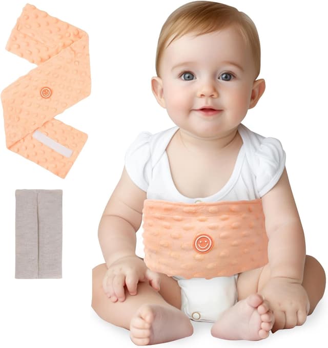 Detalle de Comfheat Colic Relief Heated Flaxseed Tummy Wrap Belt (0–3 Years) – Orange