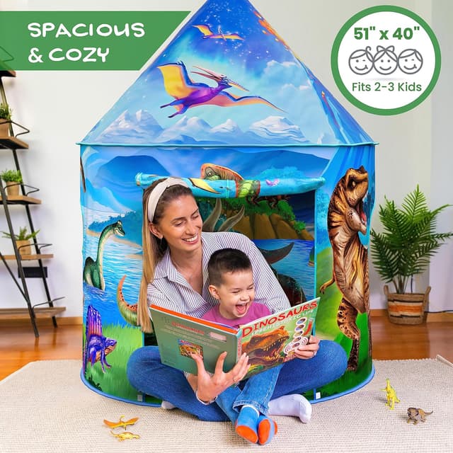 Detalle 1 de W&O Dino Paradise Play Tent with LED Lights